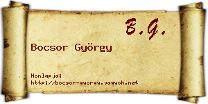 Bocsor György névjegykártya
