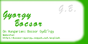 gyorgy bocsor business card